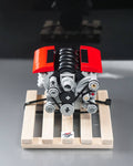 Red Chevrolet Chevy LS7 lego engine model front view