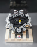 Nissan GTR VR38 VR38DETT engine lego model on wooden pallet