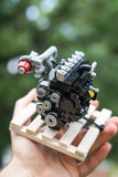 Cummins 6BT 5.9 turbo compound diesel engine model lego with wooden pallet size in hand