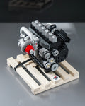 Cummins 6BT 5.9 compound turbo diesel engine model lego with wooden pallet