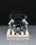 BMW E60 E63 M5 M6 S85 engine lego model on wooden pallet front view
