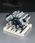 BMW E60 E63 M5 M6 S85 engine lego model on wooden pallet showing itb